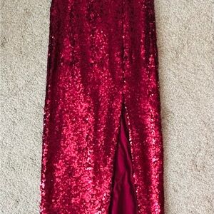 B. Smart Dazzling Red Sequin floor length dress